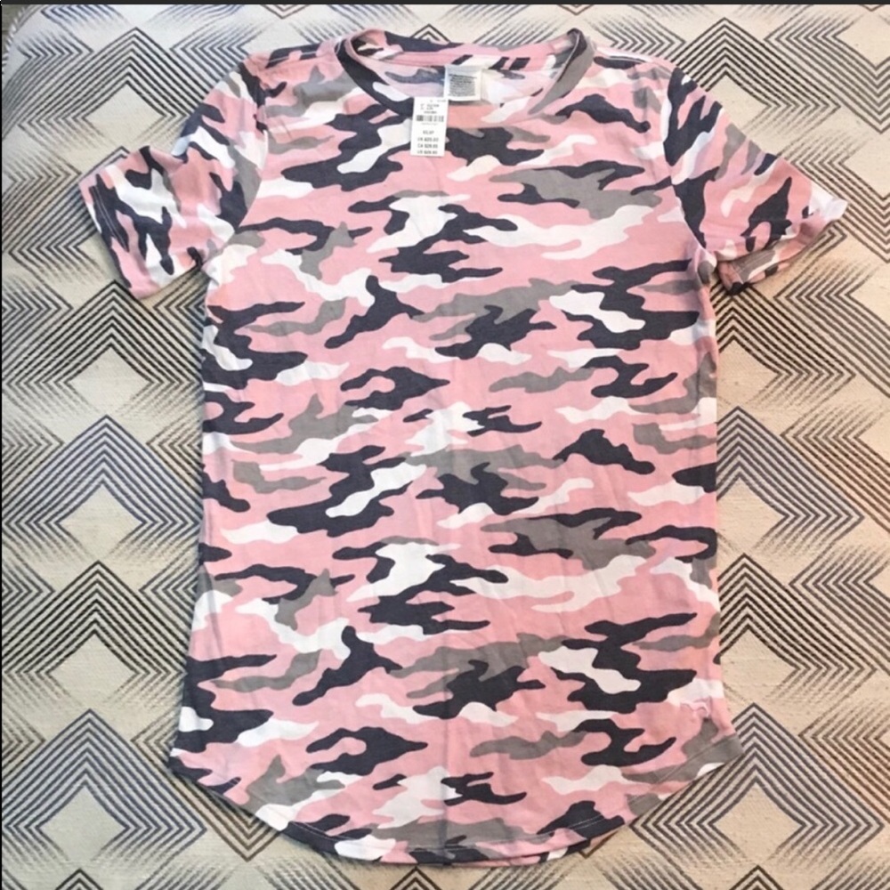 Pink Army Crew Neck Tee - Picture 2 of 4